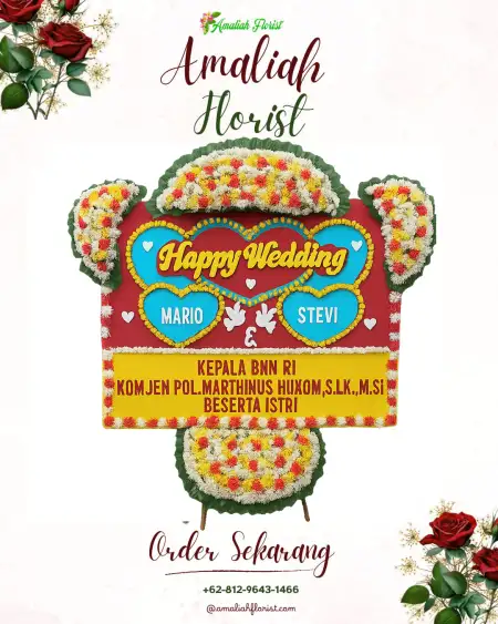 Papan Bunga Pernikahan Giritirta